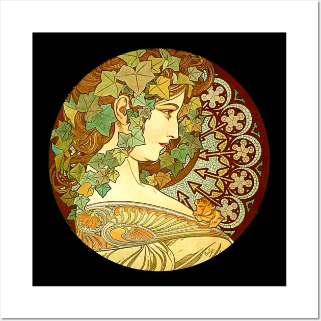 Alphonse Mucha Laurel Vintage Art Nouveau Wall Art by AltrusianGrace